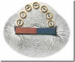 Визуализация магнитного поля при помощи железной стружки