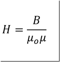 Формула напряженности магнитного поля
