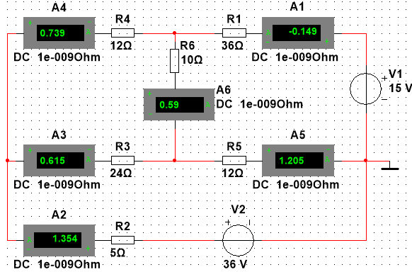 Рис.2. Моделирование в Multisim