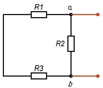 Рис. 4. Схема без источника эдс
